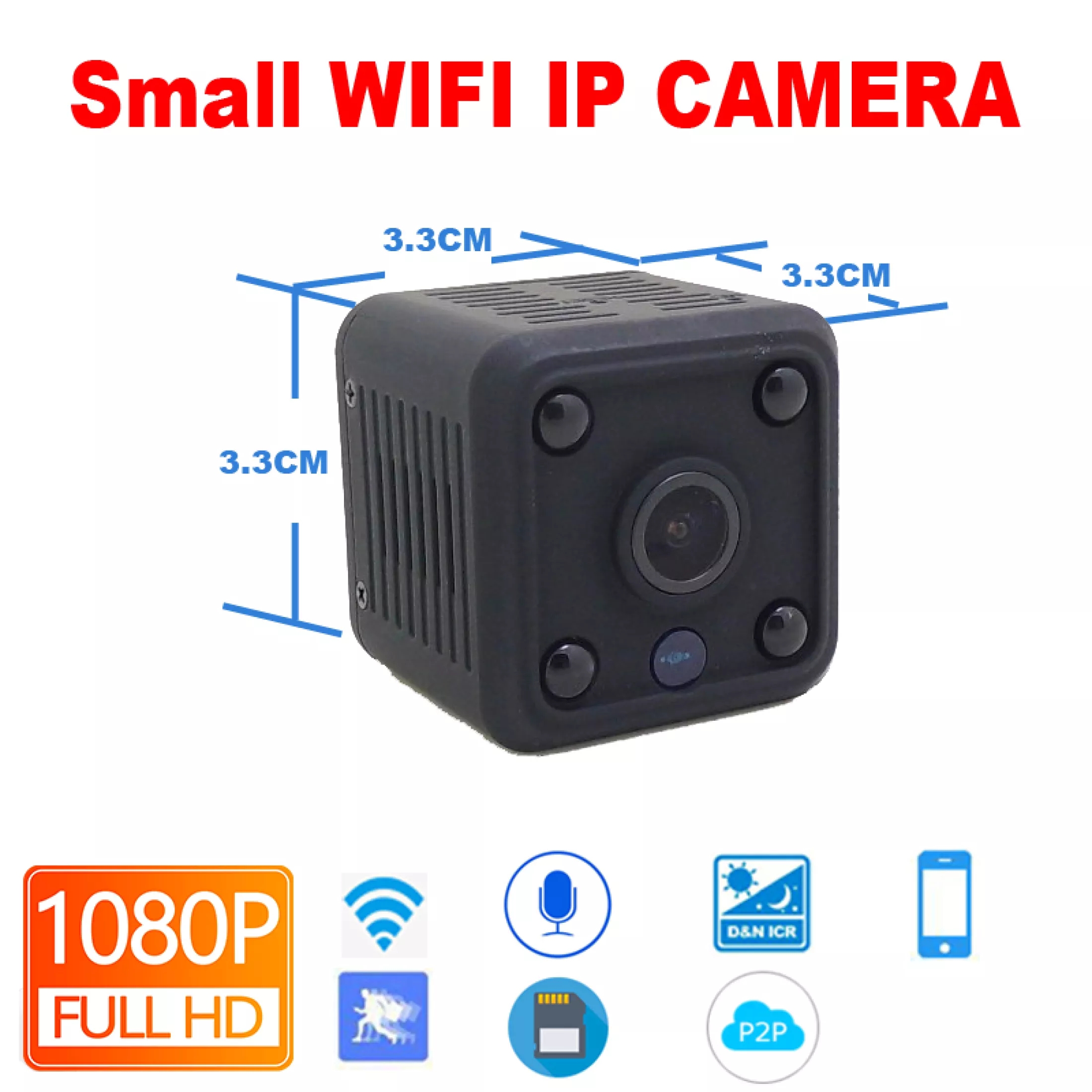 【Good quality】Mini camera Wifi 1080P HD Mini Hidden Camera 1080HD Wireless Wifi CCTV Infrared Night Vision Camera Spy Camera Connect To Phone Security Camera