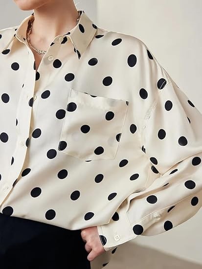 Women Shirts,Chest Pocket Loose Chic Shirts,Spring Summer Casual Top