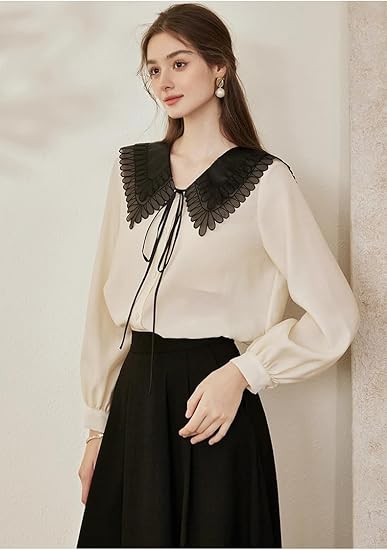 CHONG FENG XIA French Loose Shirt Women Spring Retro Slim Body Clothes Women